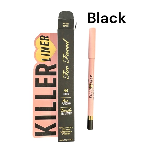 Too Faced   Killer Liner 36 Hour Waterproof Gel Eyeliner-Killer Black. NIB - Picture 1 of 5